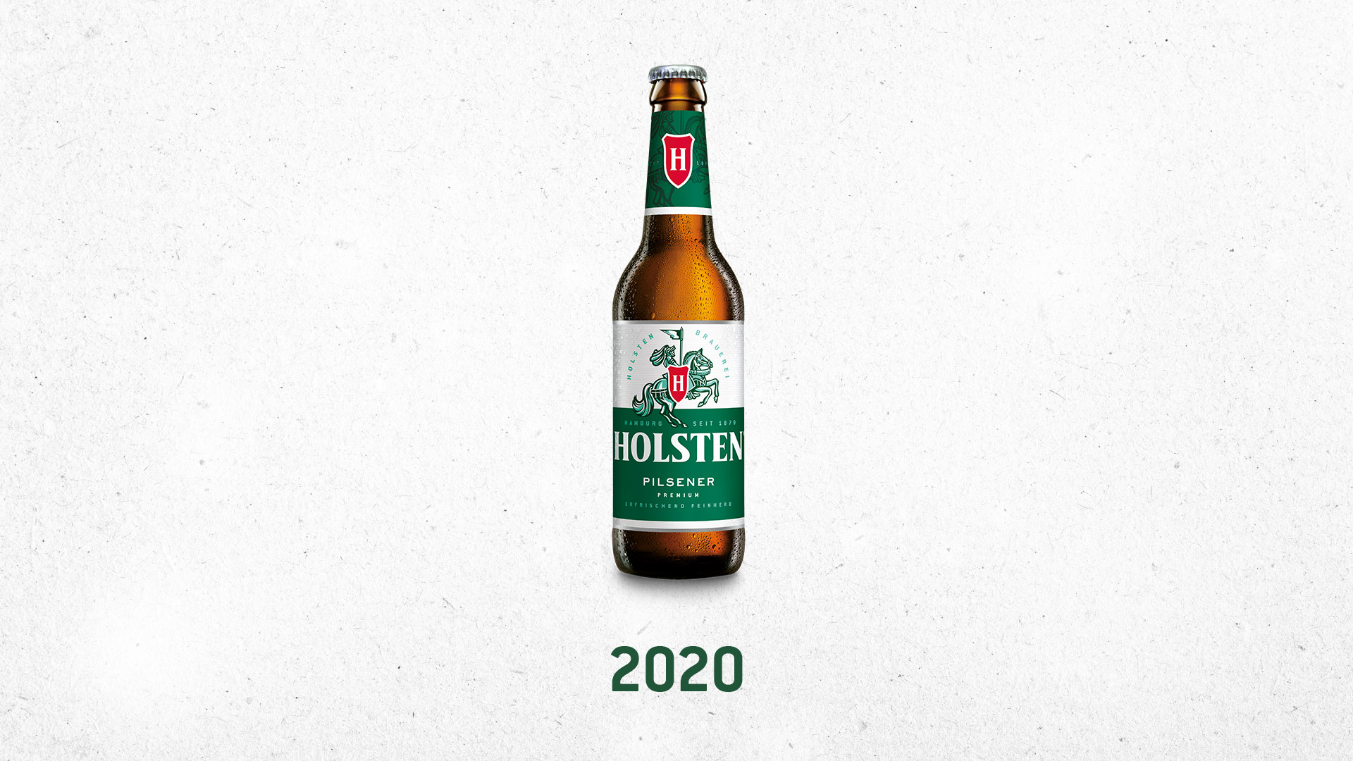 Holsten Bier Flasche und Logo von 2020