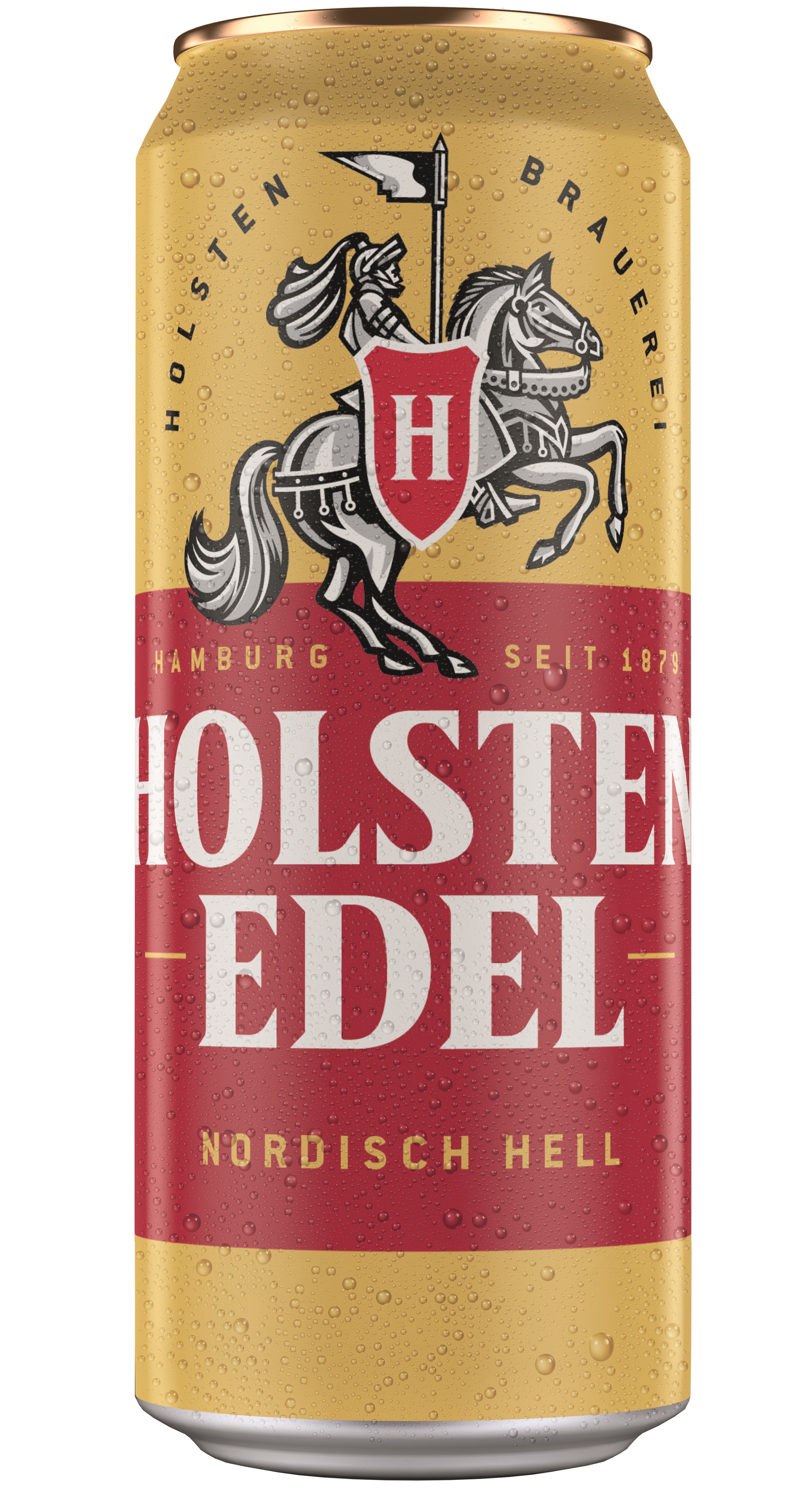 Frontalansicht von Holsten EDEL Bier in der Dose 